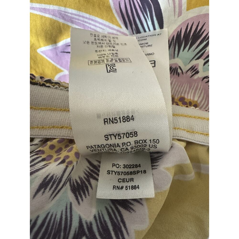 Patagonia Women's 4" Baggies Shorts Boardshort Floral Yellow Women's Size XS - Picture 8 of 12
